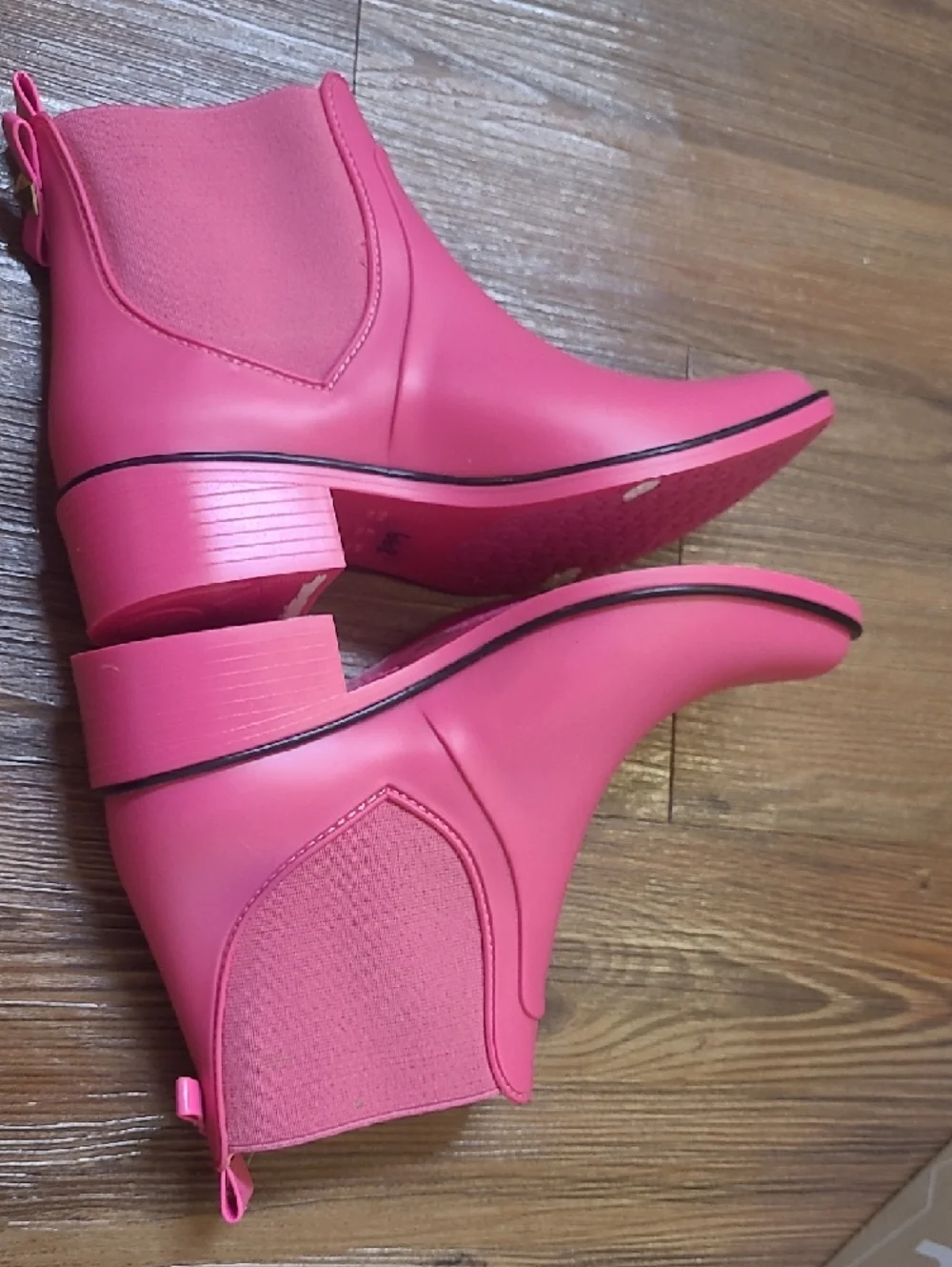 kate spade Bright Pink Chelsea Rain‎ Booties